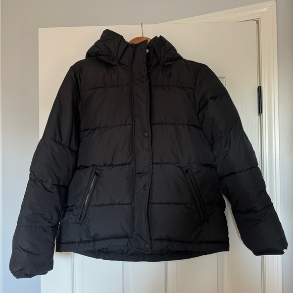 Gap Upcycled Puffer Coat in Black size S - Picture 3 of 12